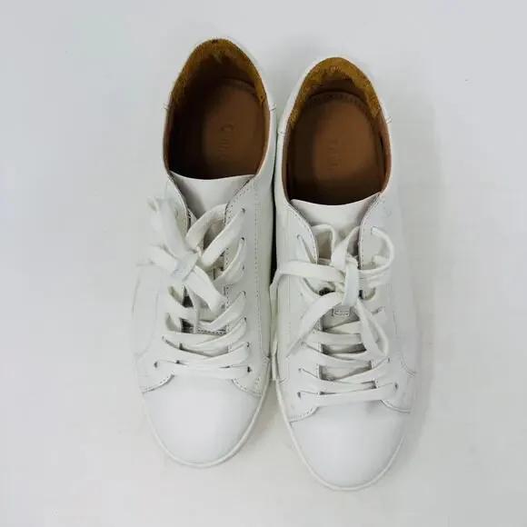 Quince White Leather Low-Top Sneakers with Tan Lining - Picture 5 of 14